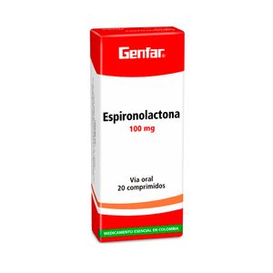 ESPIRONOLACTONA GENFAR TABLETAS 100 MG
