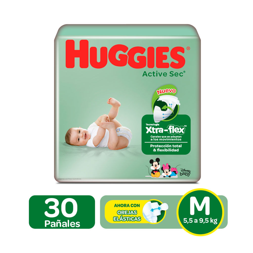 PAÑALES HUGGIES ACTIVE SEC ETAPA 2