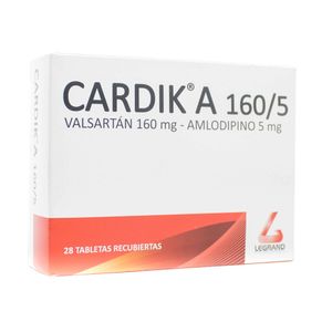 CARDIK A (RG) TABLETAS 160 MG/5 MG