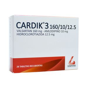 CARDIK 3(RG) TABLETAS 160/10/12.5 MG