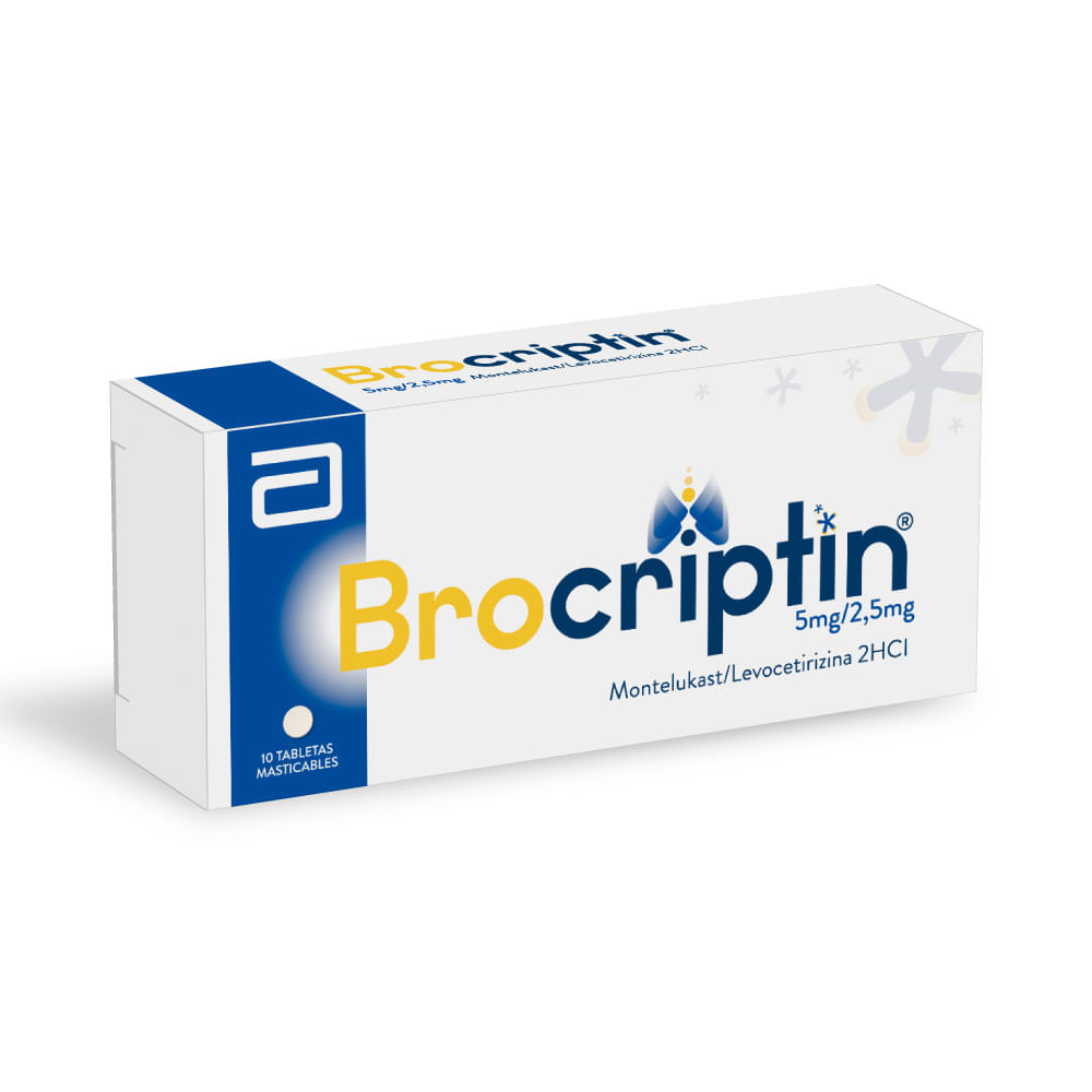 BROCRIPTIN T. MASTICABLES 5MG/2.5MG