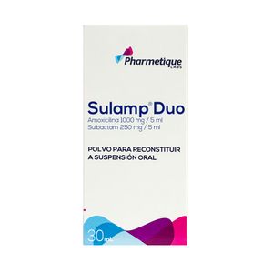 SULAMP DUO SUSPENSION 1000MG/250MG CAJA 30 ML