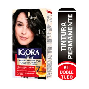 TINTURA IGORA VITAL KIT 1-0 NEGRO CAJA 2 X 50 ML