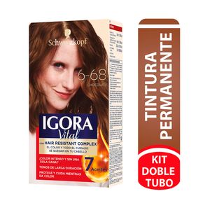 TINTURA IGORA VITAL KIT 6-68 CHOCOLATE CAJA 2 X 50ML