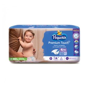 PAÑALES PEQUEÑIN PREMIUM TOUCH ET 4 FF BOLSA X 50 UNDS