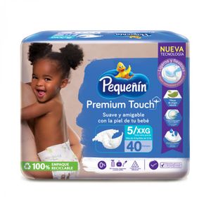PAÑALES PEQUEÑIN PREMIUM TOUCH ET 5 FF BOLSA X 40 UNDS