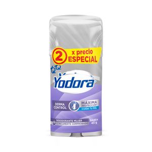 YODORA DERMA CONTROL BARRA FRASCO 2 X 45 G