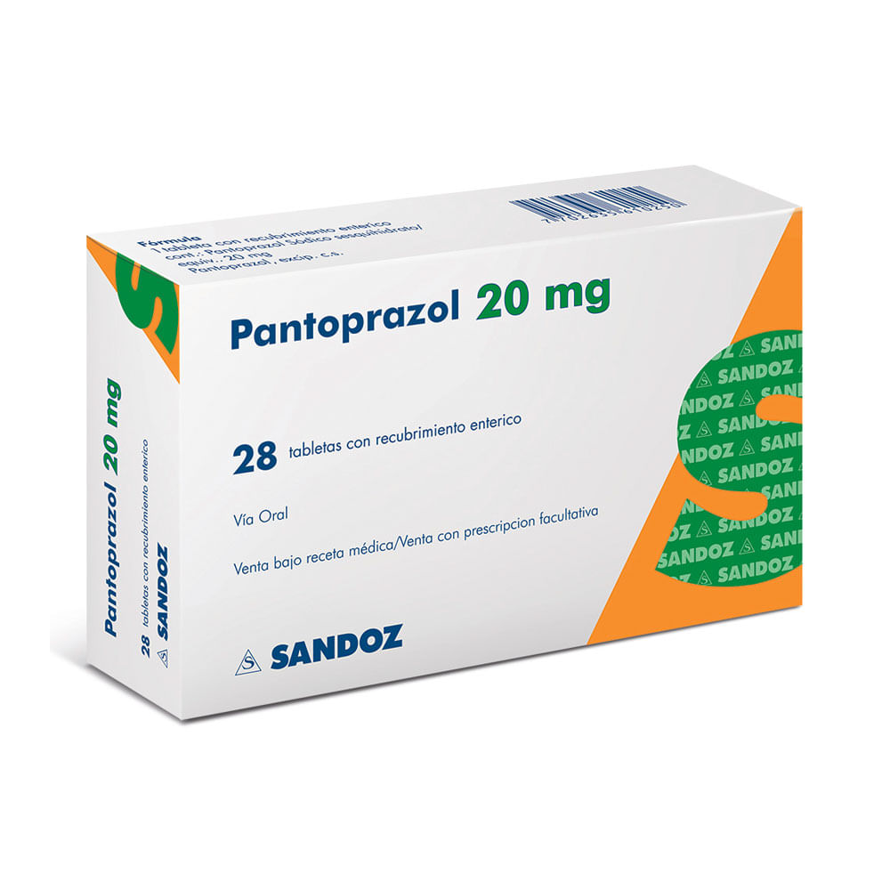 PANTOPRAZOL SANDOZ TABLETAS 20 MG - Farmacia Pasteur - Medicamentos y ...