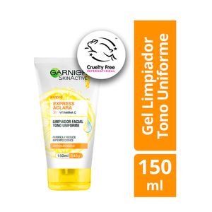 GEL LIMPIADOR GARNIER EXPRESS ACLARA FRASCO 150 ML