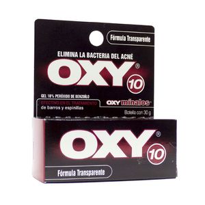 GEL OXY-10 FORMULA TRANSPARENTE 10 % CAJA 30 G