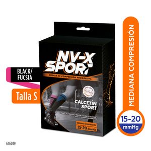 CALCETIN DP.NV-X SPORT BLACK/FUCSIA T.S CAJA