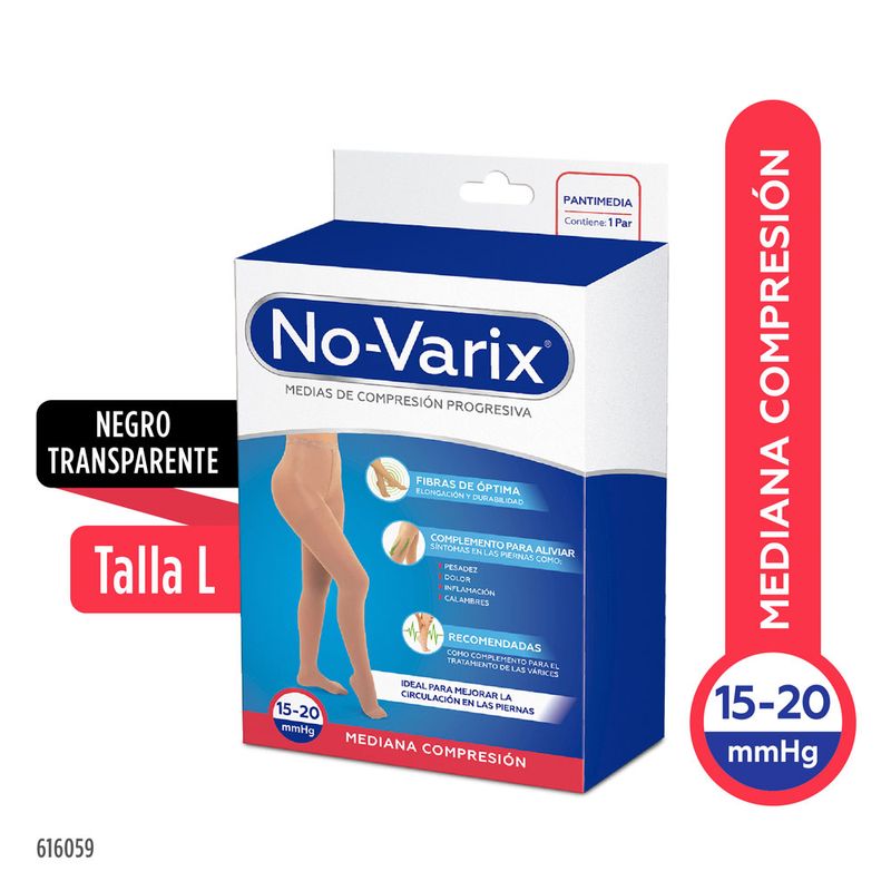 Medias de Compresión Mujer 15-20 mmHg Transparente Beige No-Varix