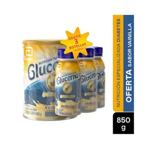 GLUCERNA LATA VAINILLA OFERTA 850 G+3 LIQUIDOS