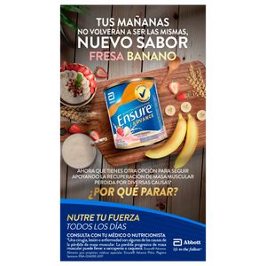 ENSURE ADVANCE POLVO FRESA-BANANO LATA 400 G