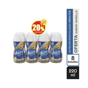 OFERTA ENSURE ADVANCE LIQUIDO VAINILLA FRASCO PAGUE 6 LLEVE 8 X 220 ML