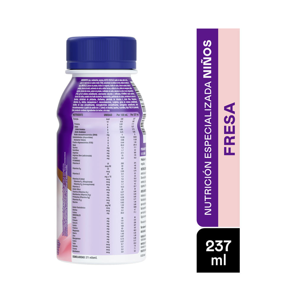 Pediasure Nutrición especializada Liquido Sabor Fresa Botella X 237 Ml