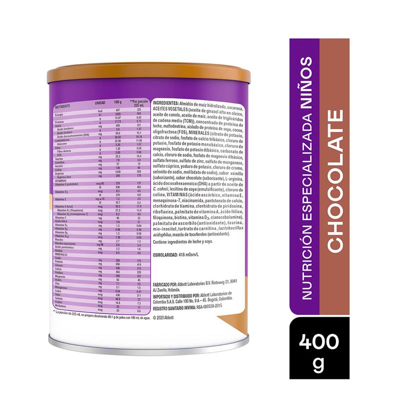 PEDIASURE POLVO CHOCOLATE 400 G