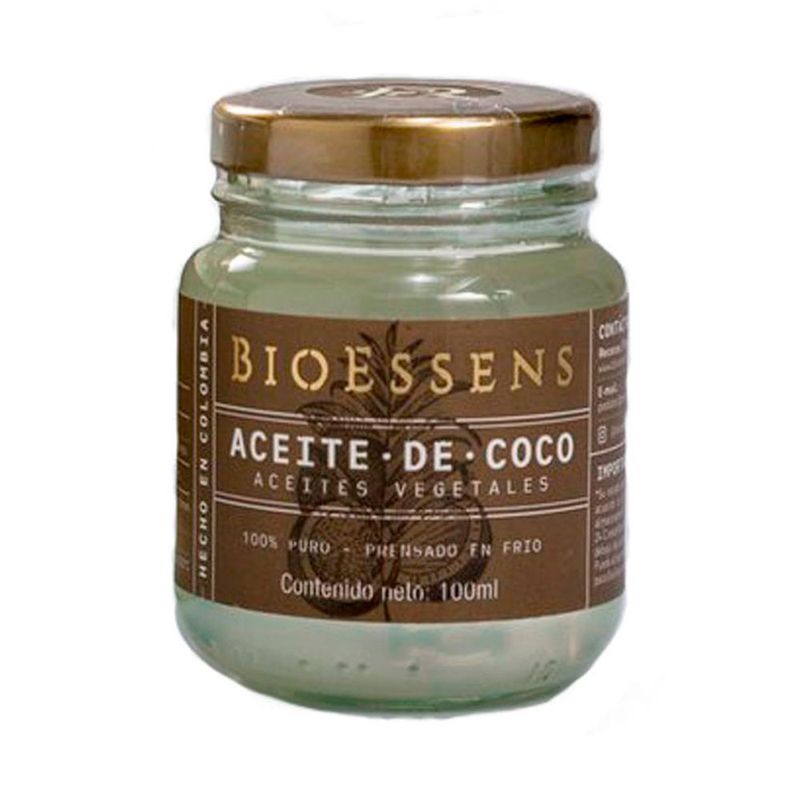 Aceite de coco 100 ml, Pote de Vidrio