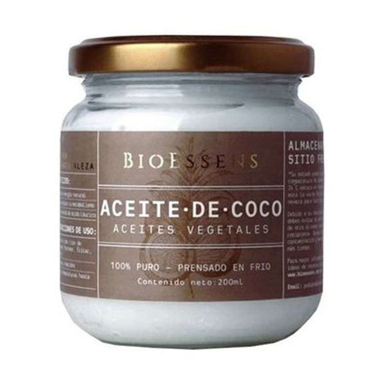 Aceite de coco 200 ml Pote de Vidrio