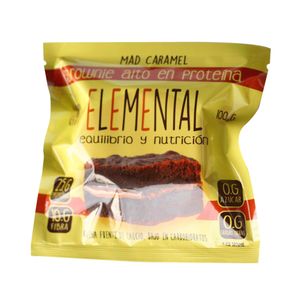 BROWNIE PROTEINA ELEMENTAL MAD CARAMEL BOLSA 100 G