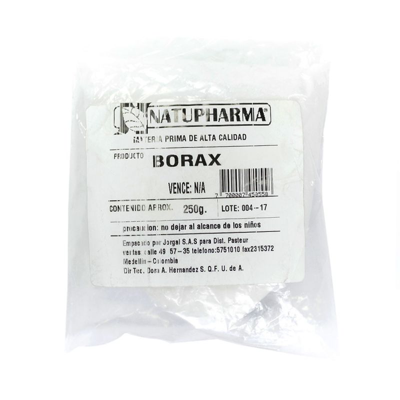 BORAX POLVO BOLSA 1/2 LIBRA - Farmacia Pasteur - Medicamentos y