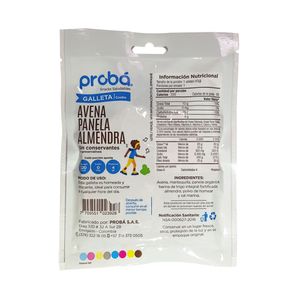 PROBA GALLETA AVENA PANELA ALMENDRAS BOLSA 45 G