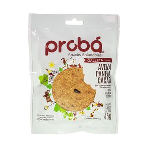 PROBA GALLETA AVENA PANELA CACAO BOLSA 45 G