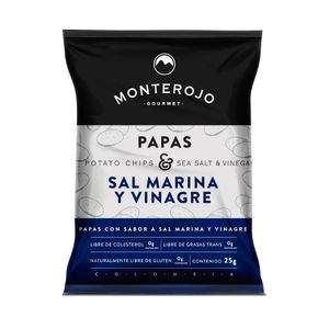 MONTE ROJO PAPAS SAL MARINA Y VINAGRE BOLSA 25 G