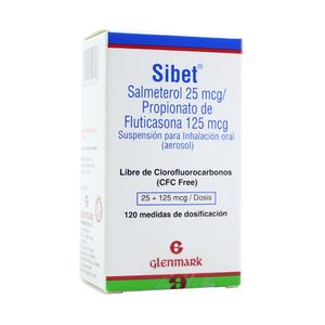 SIBET (RG) INHALADOR 25/125 MCG CAJA 120 DOSIS