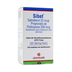 SIBET (RG) INHALADOR 25/250 MCG CAJA 120 DOSIS