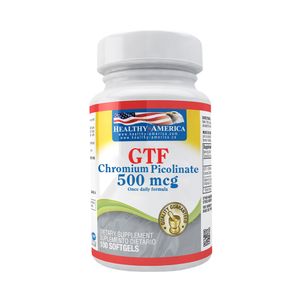 CHROMIUM PICOLINATE GTF CAPSULAS BLANDAS 500 MCG FRASCO X 100 UNDS