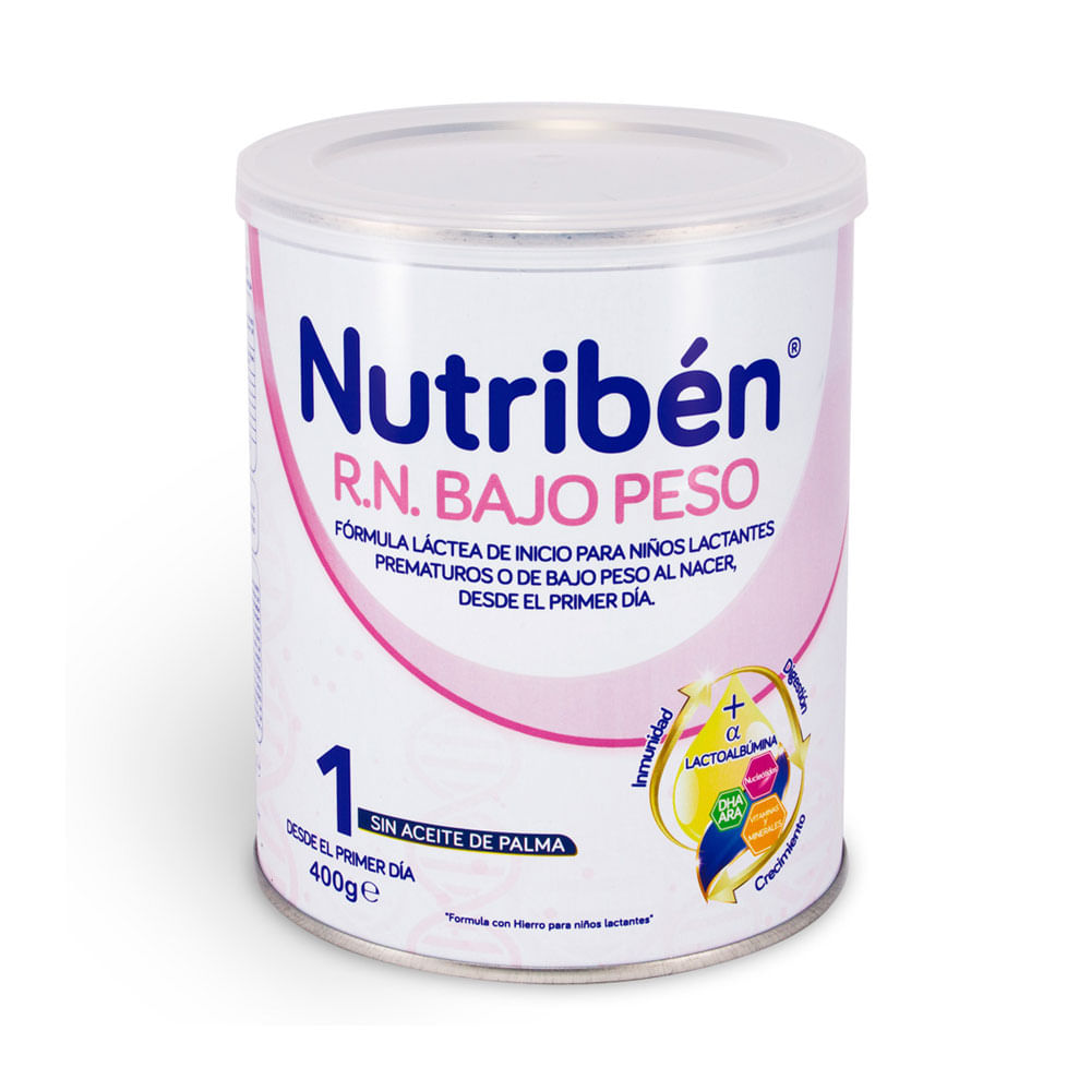 NUTRIBEN R.N BAJO PESO POLVO LATA 400 G - Farmacia Pasteur - Medicamentos y  cuidado personal