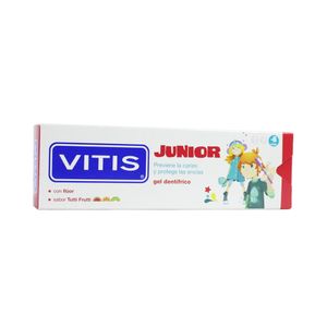 GEL DENTAL VITIS JUNIOR TUTTI-FRUTTI CAJA 75 ML