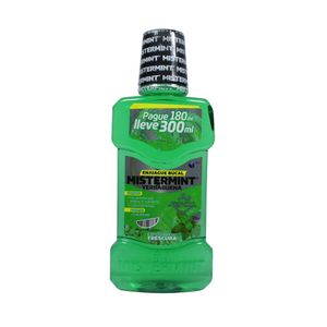 ENJUAGUE BUCAL MISTERMINT YERBABUENA FRASCO PAGUE 180ML LLEVE 300ML