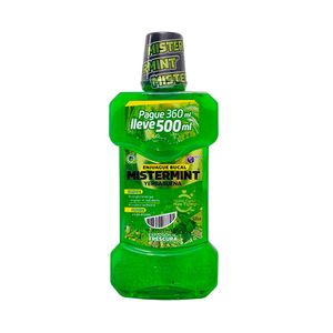 ENJUAGUE BUCAL MISTERMINT YERBABUENA FRASCO 500 ML