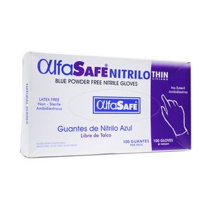 GUANTES NITRILO AZUL THIN ALFASAFE TALLA M