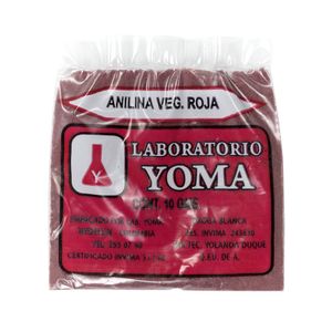 ANILINA VEGETAL ROJA POLVO BOLSA 10 G