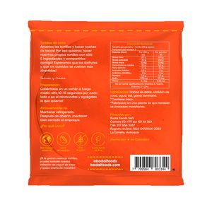 BODAI TORTILLAS HARINA COCO BOLSA X 5 UNDS
