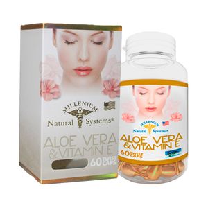 ALOE VERA + VITAMINA E CAPSULAS FRASCO X 60 UNDS
