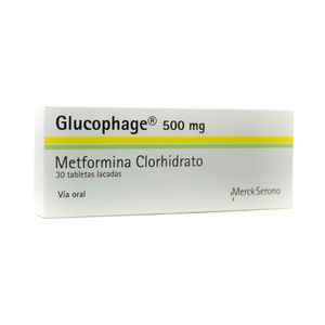 GLUCOPHAGE TABLETAS 500 MG