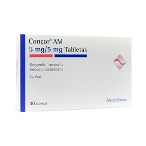 CONCOR AM TABLETAS 5/5MG CAJA X 30 UNDS