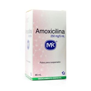 AMOXICILINA MK SUSPENSION 250 MG CAJA 45 ML