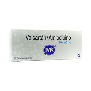 VALSARTAN+AMLODIPINO MK (RG) TABLETAS 80/5 MG