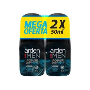 DESODORANTE ARDEN FOR MEN POWER PROTECH ROLLON 2 X 50 ML