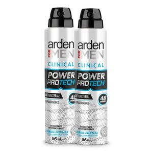 DESODORANTE ARDEN FOR MEN CLINICAL AEROSOL 2X165ML