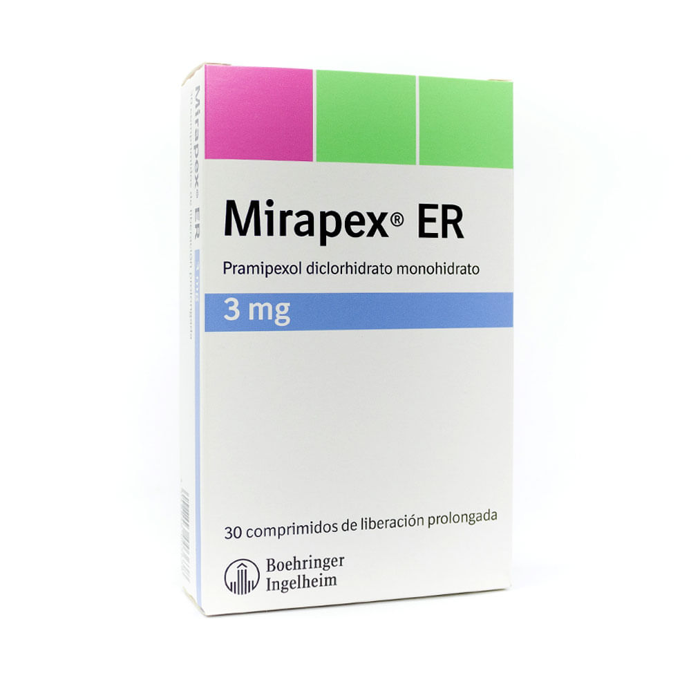 MIRAPEX ER (RG) COMPRIMIDOS 3 MG - Farmacia Pasteur - Medicamentos y ...