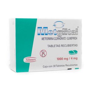 METGLITAL TABLETAS 1000/4 MG