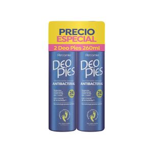 DEO PIES ANTIBACTERIAL PE DUO AZUL AEROSOL 2 X 260 ML