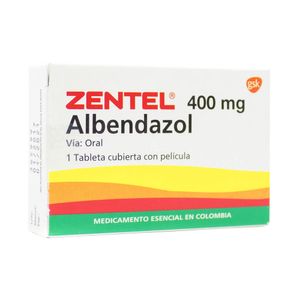 ZENTEL TABLETA 400 MG CAJA X 1 UND