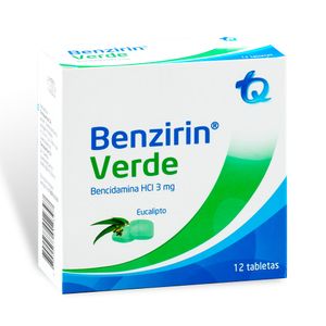 BENZIRIN VERDE T. MASTICABLES 3 MG EUCALIPTO